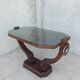 Table basse Art Déco en bois sculpté