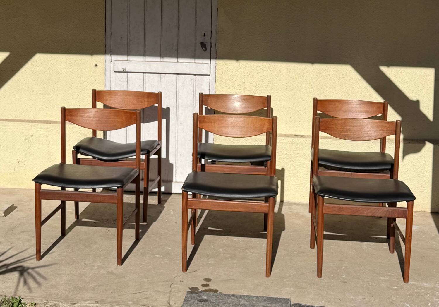 Lot de 6 chaises Gplan danish design Kofod Larsen