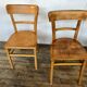 Series 4 wooden chairs troquet bistro vintage brewery 1950