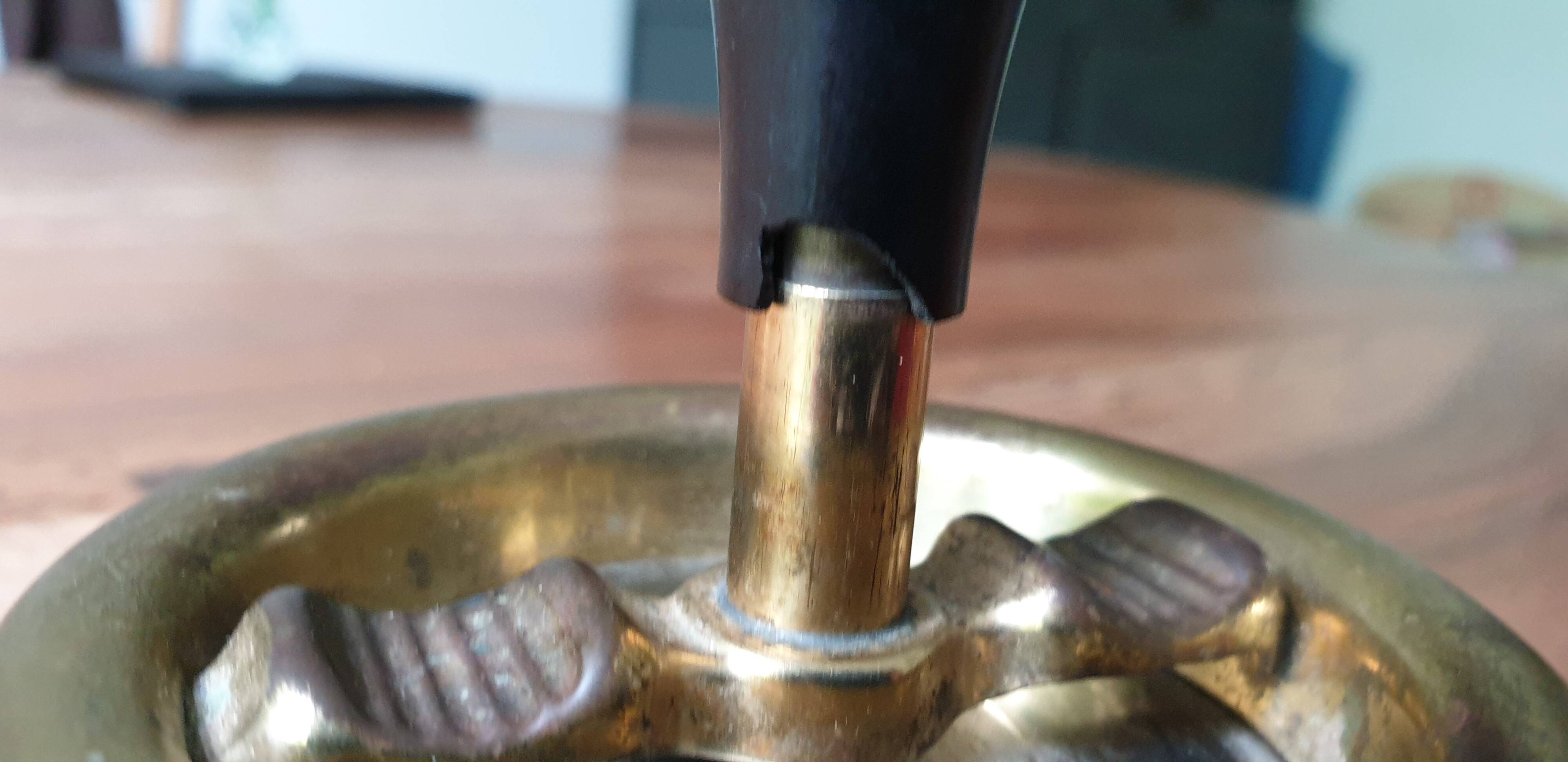 Ehrard Schleuderascher brass wheeled ashtray 1960s
