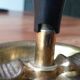 Ehrard Schleuderascher brass wheeled ashtray 1960s