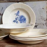 Six earthenware plates of Digoin and Sarreguemines 40s