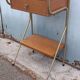 Table chevet vintage métal bois