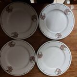 4 Sarreguemines Charleston model dessert plates