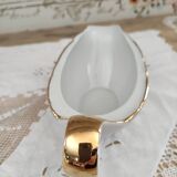 White porcelain saucière evor france frieze golden crosses