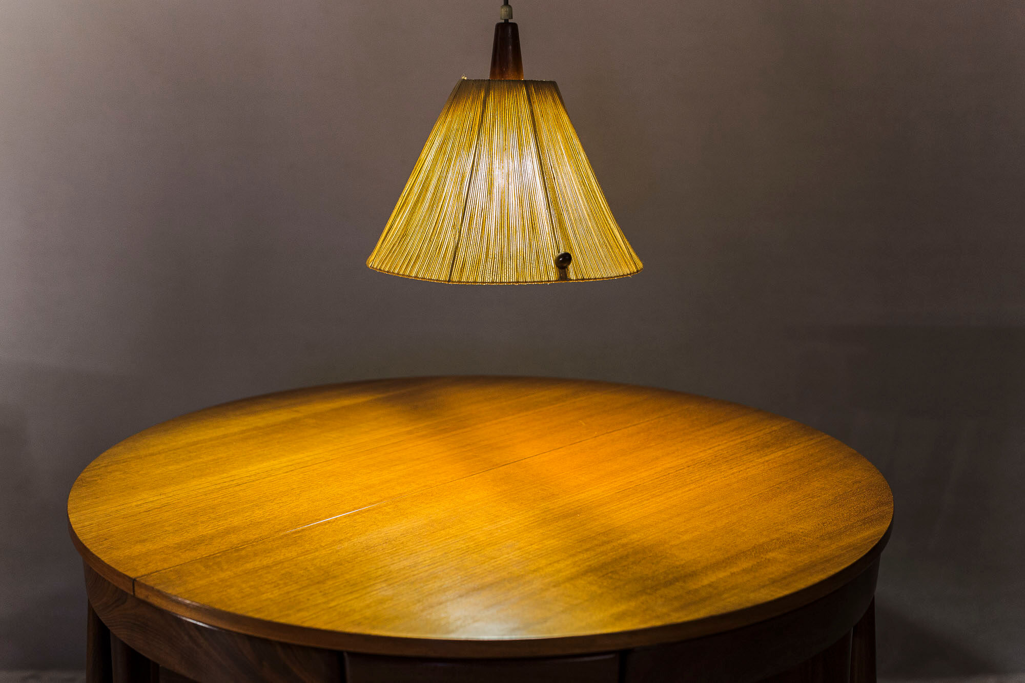 raffia pendant lamp from Temde, 1960s
