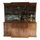 Library, glass-fronted mahogany cabinet