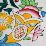 Set of 6 large flat plates Longwy Vieux Rouen vintage