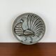 Vintage wall plate in West German pottery with rooster design, 1970s.