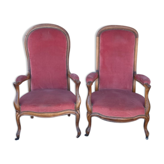 2 voltaire armchairs