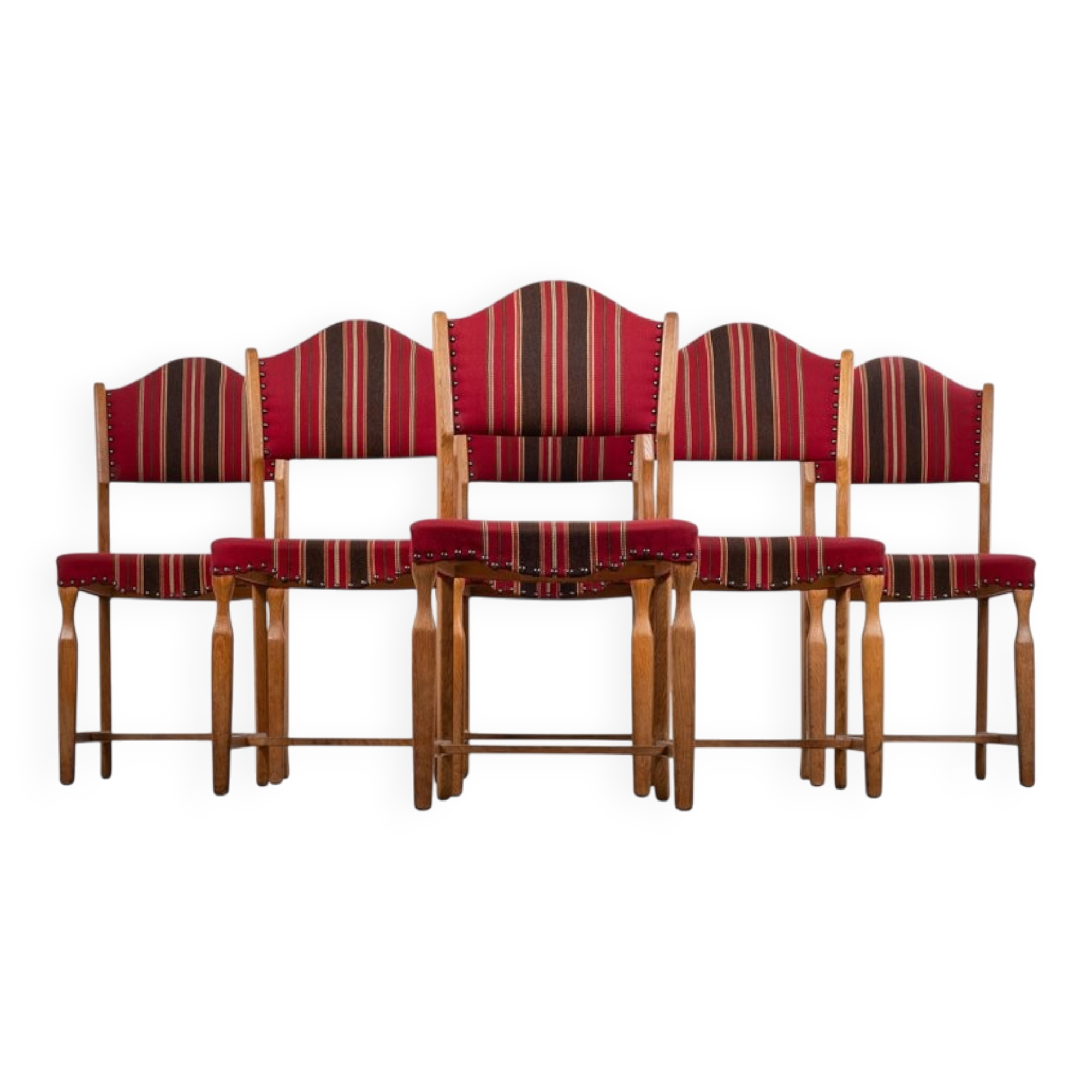 Dining Chairs in Oak by Hennnig Kjærnulf, 1960s, Set of 6
