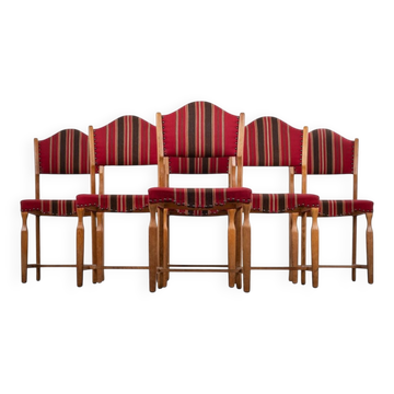 Dining Chairs in Oak by Hennnig Kjærnulf, 1960s, Set of 6