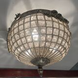 Crystal Beaded Flushmount 1980’s