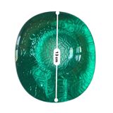 Vintage green annealed glass trinket tray