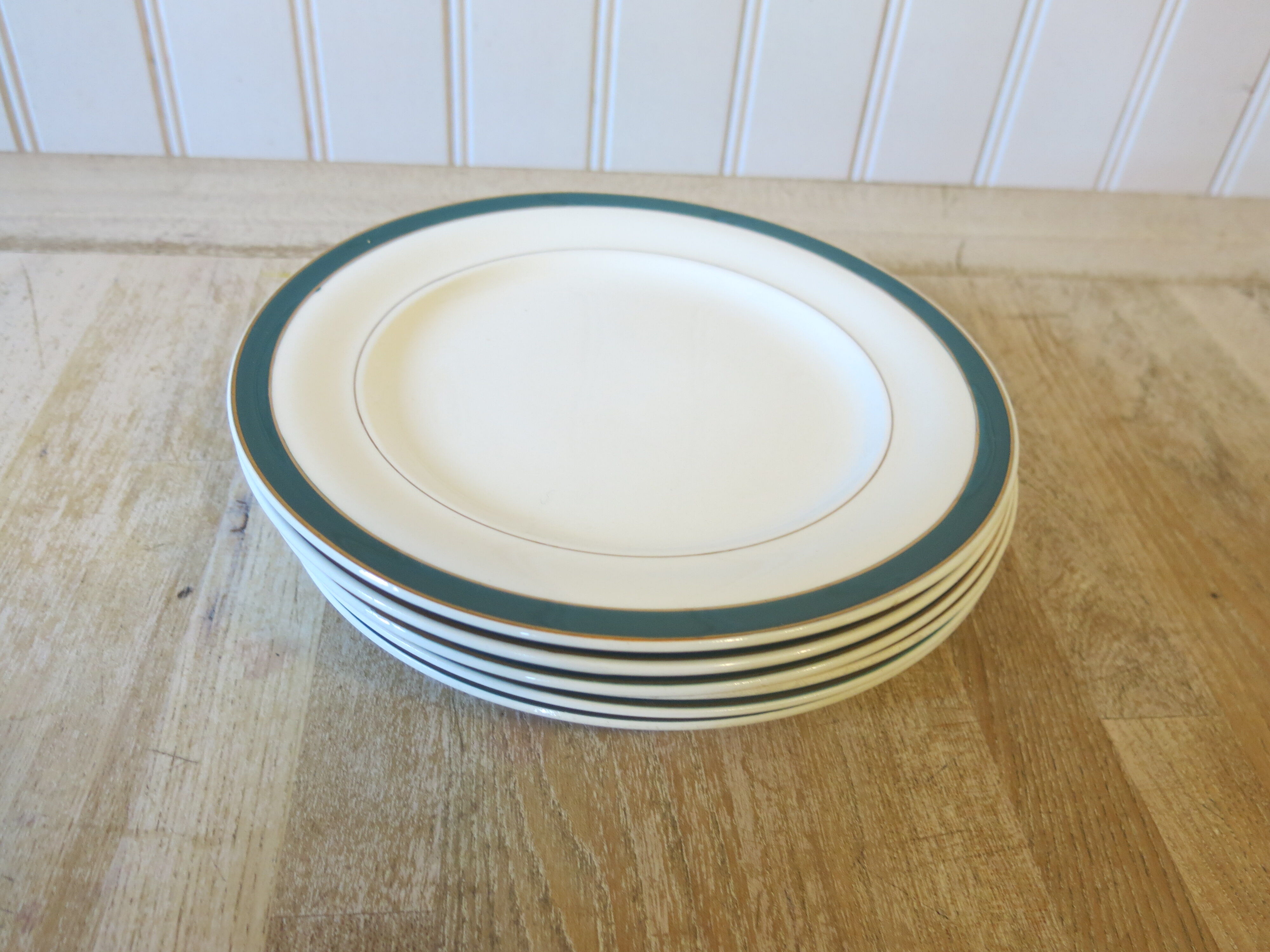 6 dessert plates in half porcelain