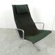Charles & Ray Eames EA124 Lounge chair in black fabric, 1970s