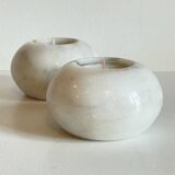 White marble tealight holders from the 70s