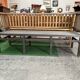 Colonial-style teak bench