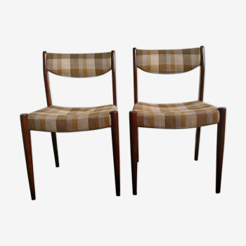 Pair of Scandinavian teak chairs