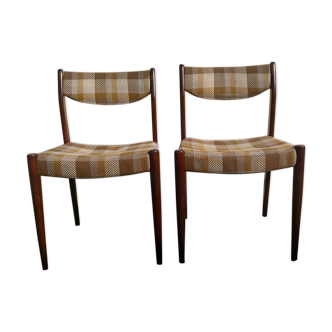 Pair of Scandinavian teak chairs
