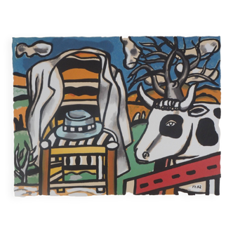 Fernand LÉGER: Chair and cow, signed lithograph