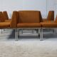 Ensemble de 10 chauffeuses de Louis Baillon, édition Planforms formant canapé modulable, circa 1950