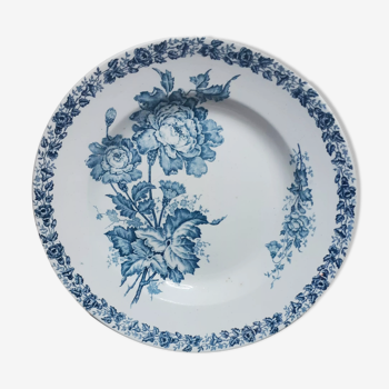 Assiette creuse en faïence Terre de Fer  vintage français , années 50