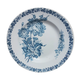 Hollow earthenware plate Terre de Fer, vintage French, 50s