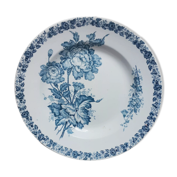 Hollow earthenware plate Terre de Fer, vintage French, 50s