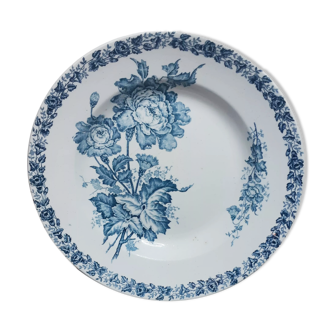 Assiette creuse en faïence Terre de Fer  vintage français , années 50