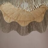 Fringed pendant lampshade in Rafia