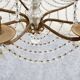 Bronze 8-Light Chandelier with Crystal Pendants