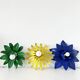Vintage yellow metal flower wall light