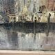 Oil on canvas "View of the city on the canal" by Franck BOGGS 19th century