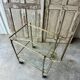 Vintage brass rolling dessert trolley