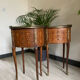 Pair of bedside tables in the shape of a stab, Louis XVI style