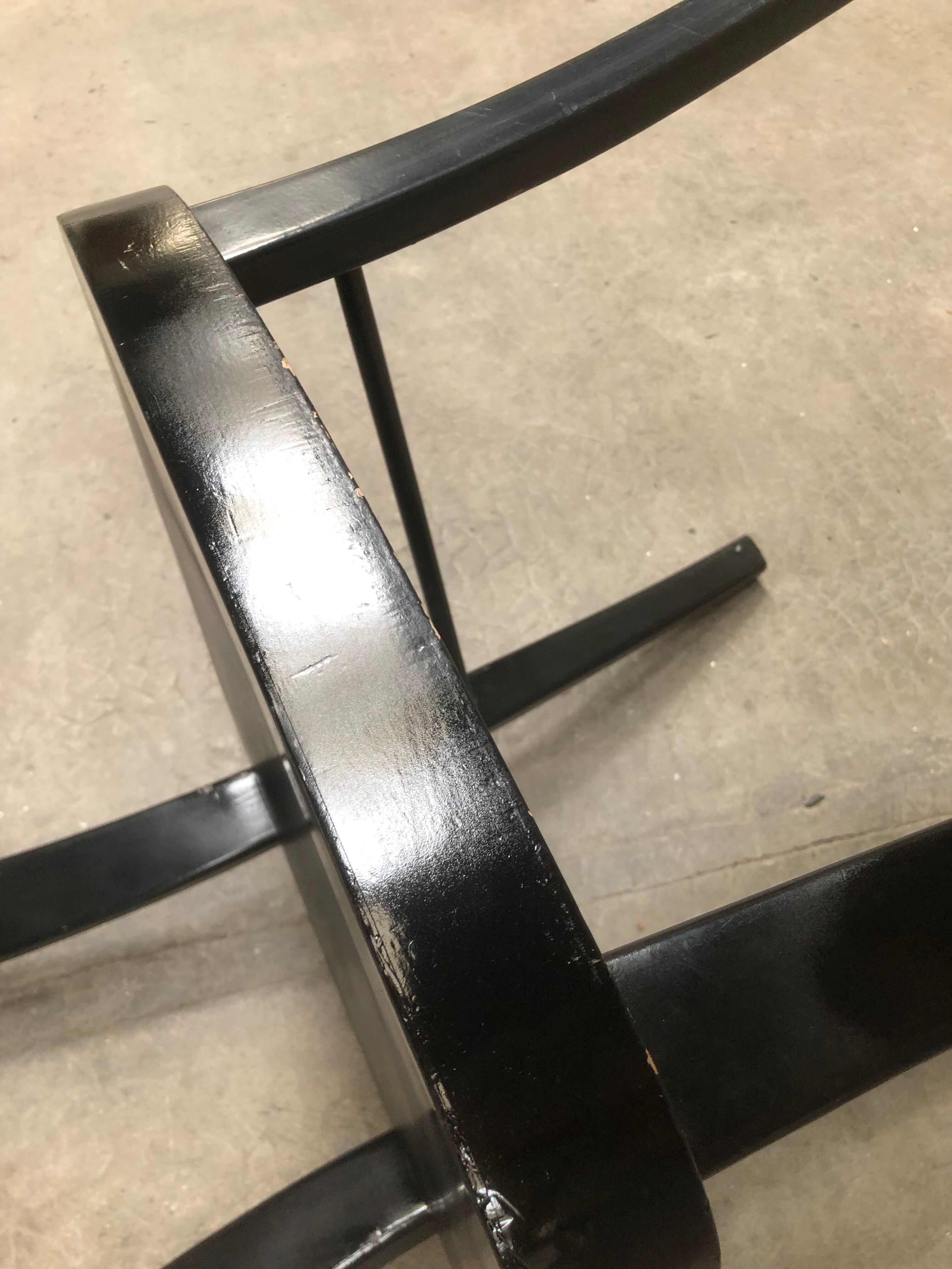 Series 12 black bistro chairs of the 70s