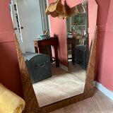 Wood beveled mirror