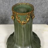 Denbac: ceramic and gilded bronze vase from the Art Nouveau period