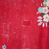 Antique 1920s Persian Kerman rug, floral medallion, red field, 267cm x 364cm