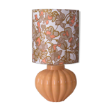 Vintage French ceramic table lamp with custom lampshade.