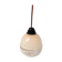 Set of 2 beige with gold colored ceiling lamps, 1960s