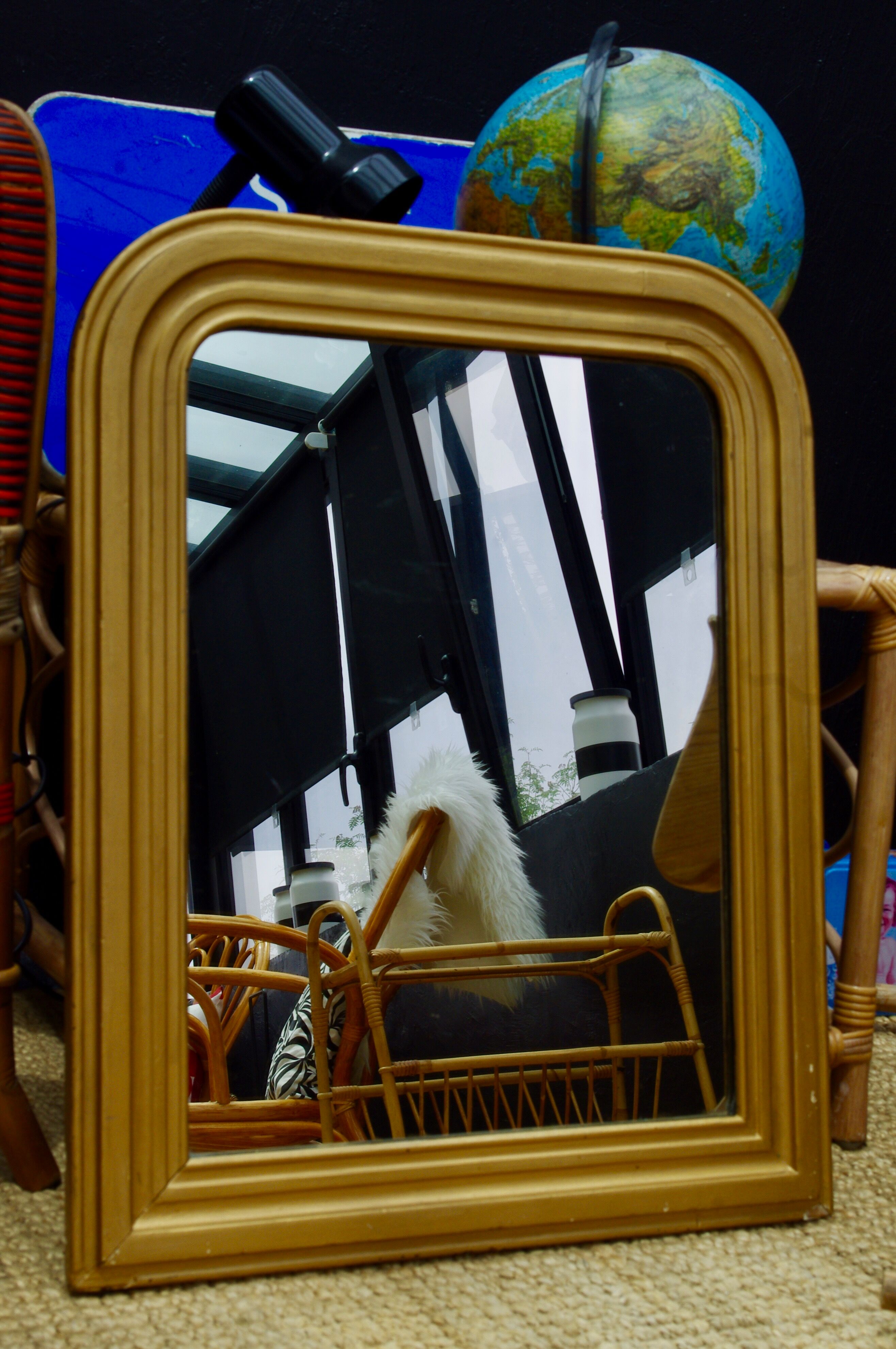 Mirror Louis Philippe framed golden 63x50cm