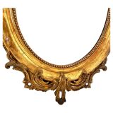 Miroir mural à la feuille d'or du 19ème siècle
