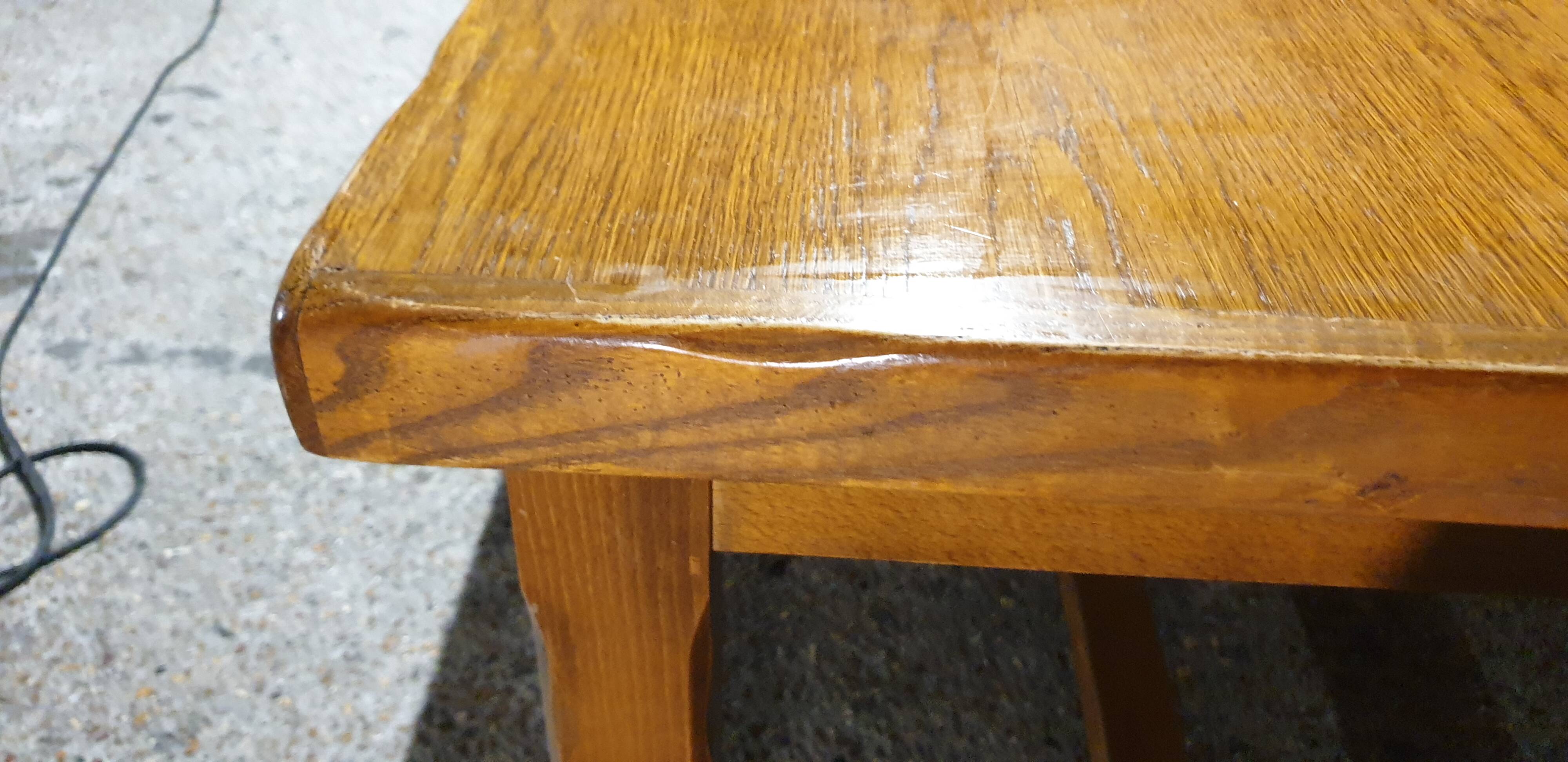 Solid oak farm table