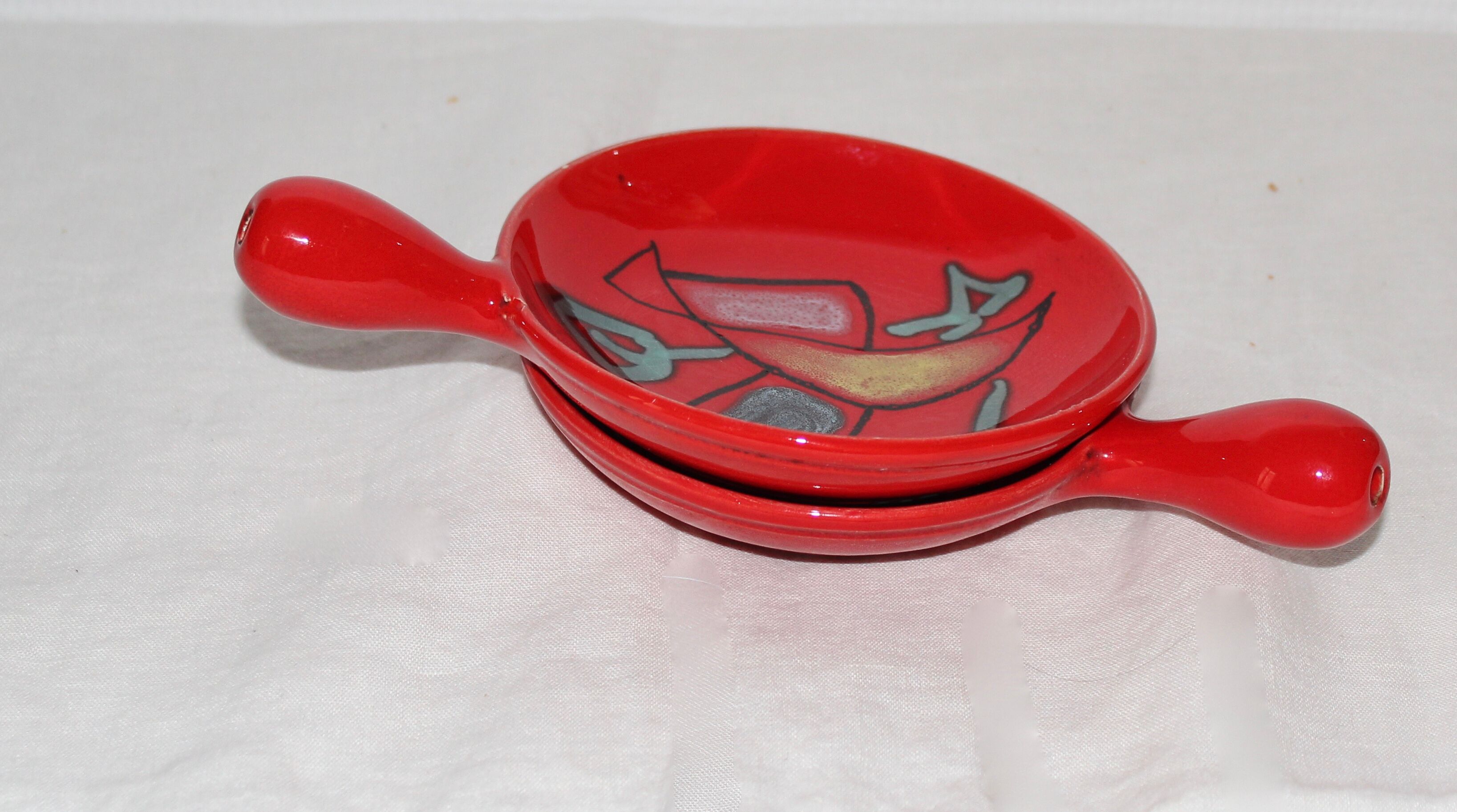 Set of two cups cerenne vallauris 1950