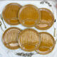 6 asparagus plates in slurry earthenware made in france 1970