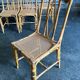 Lot de 6 chaises en rotin aux assises cannées