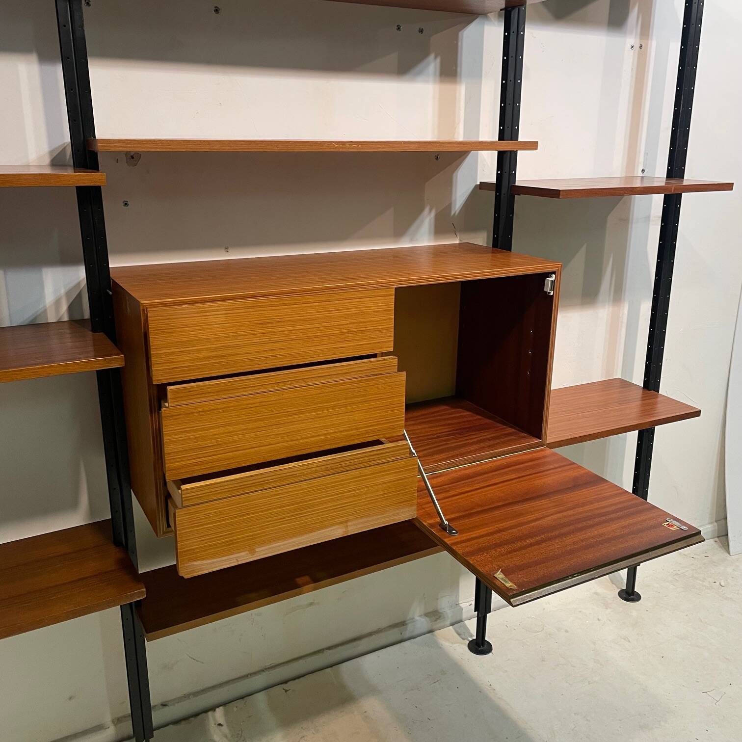 Wall Library or Floor/Ceiling in Light Walnut