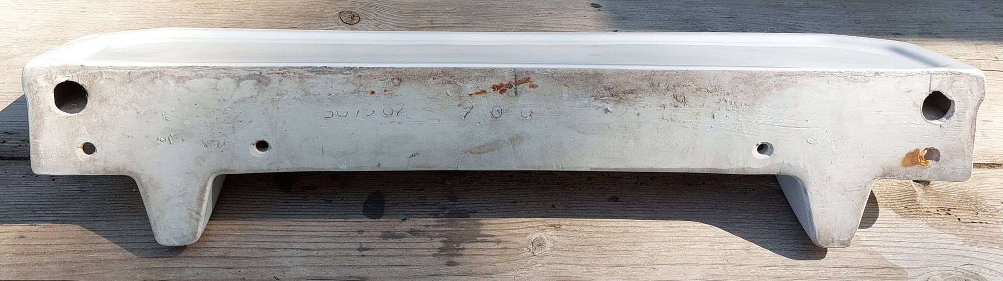 Bathroom Wall Shelf in Art Deco White Porcelain